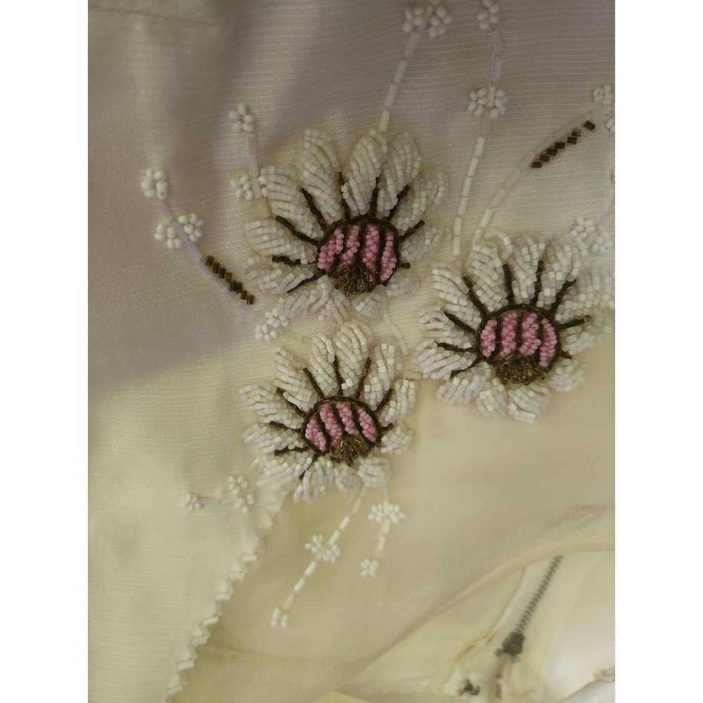 60s Ivory Wiggle Dress With‎ Jacket - Picture 7 of 8